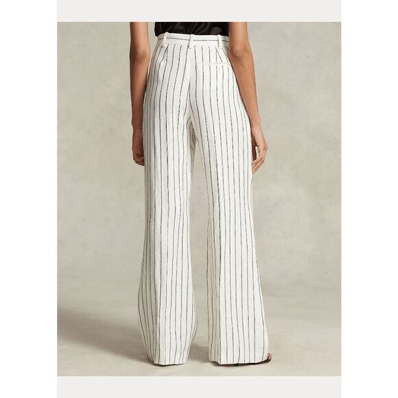 Polo Ralph Lauren Striped Linen Jacquard Straight Pant - Picture 3 of 12